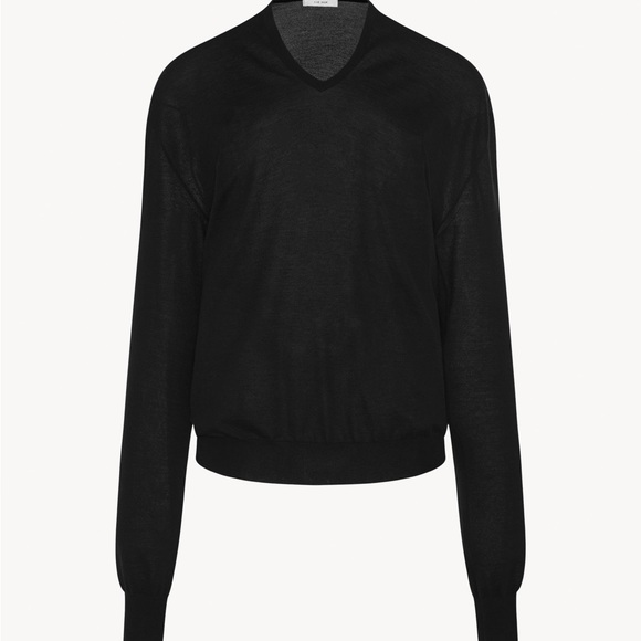 the row gaius black cashmere sweater size xs new with tags $1590